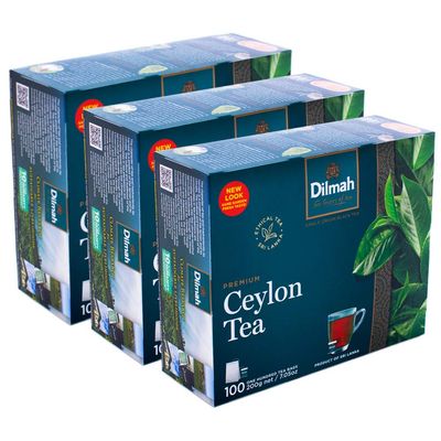 Dilmah Premium 100 Tea Bags x 3 Pack =(Total 300 Bags)