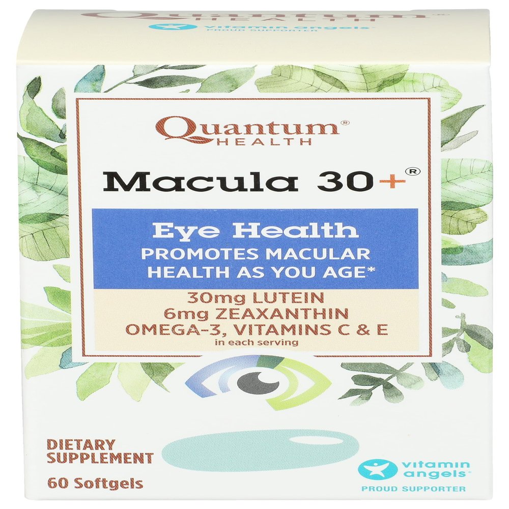 Quantum Health Macula 30+ Eye Health Supplement|Promotes Macular and Retinal Health as You Age|Formulated with Lutein, Zeaxanthin, Omega-3, and Vitamins C & E|60 Softgels, 30 Day Supply