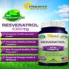 100% Natural Resveratrol - 1000mg Per Serving Max Strength (180 Capsules) Antioxidant Supplement, Trans-Resveratrol Pills for Heart Health & Pure, Polyphenols view 3