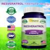 100% Natural Resveratrol - 1000mg Per Serving Max Strength (180 Capsules) Antioxidant Supplement, Trans-Resveratrol Pills for Heart Health & Pure, Polyphenols view 4
