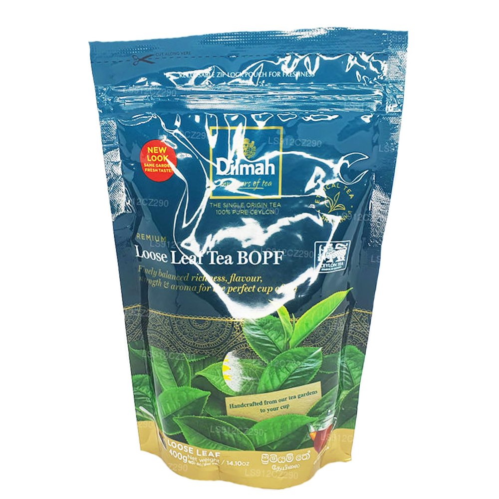 Dilmah Premium Ceylon Tea BOPF Loose Black Tea 400g x 3 (14.10 Ounce x 3 Pack)