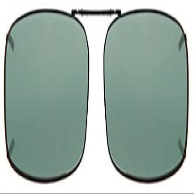 2 Pairs Solar Shield Polarized Clip-on Sunglasses 54 Rec 8 Full Frame