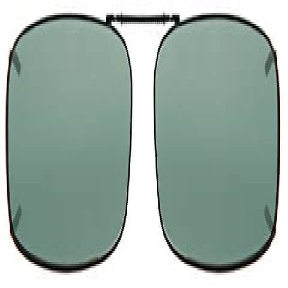 2 Pairs Solar Shield Polarized Clip-on Sunglasses 54 Rec 8 Full Frame