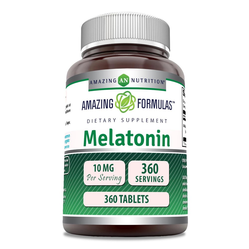 Amazing Formulas Melatonin Supplement | 10 Mg per Serving | 360 Tablets | Non-GMO | Gluten-Free | Made in USA