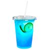 Large Clear Plastic Disposable Cups with Lids & Straws 50 count - 16 oz (ounces) Clear PET Cup for Cold Smoothie, Iced Coffee, Boba, Bubble Tea, Protein Shakes, Cold Drinks (Cups + Flat Lids + Straws) view 3
