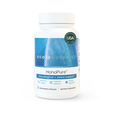 EcoNugenics HonoPure Magnolia Bark Extract 98% Pure Honokiol Supplement Helps with Brain Function, Sleep Aid, Stress Relief & Overall Mood Nootropic with GABA & Antioxidant Support 30 Capsules