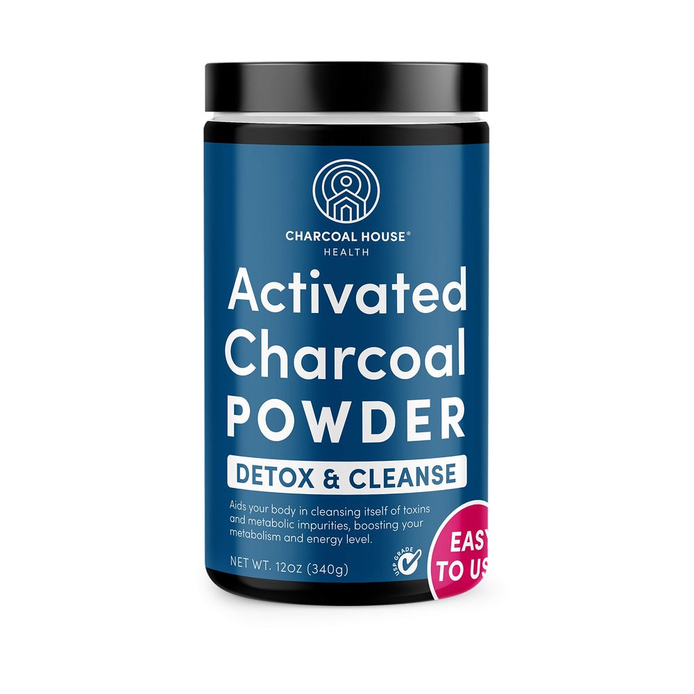 Charcoal House Detox & Cleanse USP Medical Grade Coconut Shell Activated Charcoal Powder for Natural Cleanse & Health - With High Adsorptive & Fast Acting Capacity - 12 oz - 1 Qt