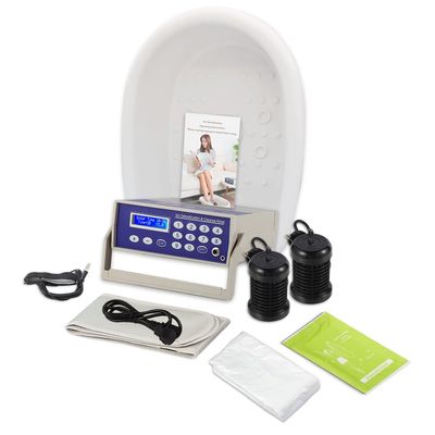 Healcity Ionic Detox Foot Bath Machine Birthday Gift Foot Spa Cleanse Negative Hydrogen System with Professional Tub Basin 10 Liners, 2 Ion Cleanse Arrays (All Accessories Included)