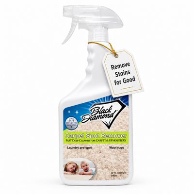 Black Diamond Stoneworks Carpet Spot Remover Carpet & Upholstery Cleaner for Rugs, Couches, Car Seats & Fabric Surfaces Removes Dirt, Pet Messes, Coffee & Wine Stains. (1-Quart)