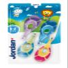 Jordan* | Step 1 Baby Toothbrush | 0-2 Years, Soft Bristles, BPA Free | Green & Blue | 4 Pack view 2