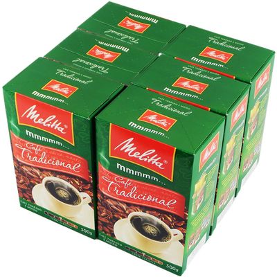 Melitta traditional Roasted Coffee - 17.6 oz | (PACK OF 6) | Caf Torrado e Modo Tradicional - 500g.