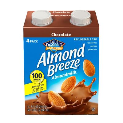Almond Breeze Dairy Free Almondmilk, Chocolate, 8 Fl Oz, Pack Of 4