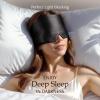 Zenssia 100% Mulberry Silk Sleep Mask Eye Mask for Man and Woman with Adjustable Headband, Full Size Large Sleep Mask & Blindfold for Total Blackout for All Night Sleep, Travel & Nap- Black view 3