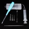 Airgoesin New Version Lighted Tonsil Stone Removing Tool, 5 Tips, Case + 1 Stainless Steel Tonsillolith Pick + 1 Irrigation Syringe Curved Tip Oral Rinse view 1
