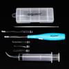 Airgoesin New Version Lighted Tonsil Stone Removing Tool, 5 Tips, Case + 1 Stainless Steel Tonsillolith Pick + 1 Irrigation Syringe Curved Tip Oral Rinse view 3