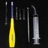Airgoesin Lighted Tonsil Stone Removing Tool, 5 Tips, Box + 1 Stainless Steel Tonsillolith Pick + 1 Irrigation Syringe Gift view 2