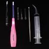 Airgoesin Professional Tonsil Stone Remover Tool Flashlight, 5 Tips + 1 Stainless Steel Tonsillolith Pick + 1 Irrigation Syringe Oral Clean Fresh Breath Rinse view 2