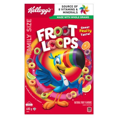 Kellogg's Froot Loops Cereal Family Size 480 g