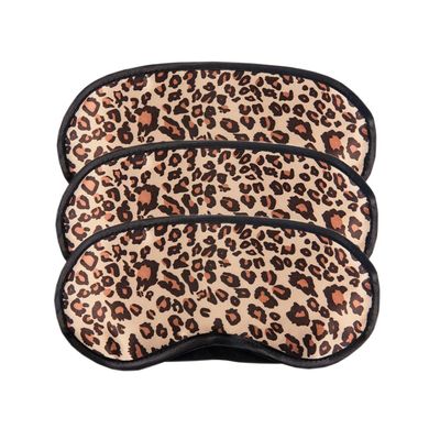 3 Pack Sleep Mask, Leopard Eye Masks Shade Cover for Sleeping, Shift Work, Naps, Travel Pouch Night Blindfold Airplane Relaxing Eyeshade Cover with Nose Pad for Men Women