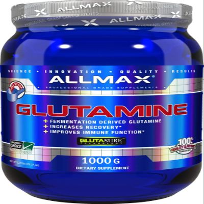 ALLMAX Essentials GLUTAMINE - 1000 g Powder - Fermentation-Derived Glutamine - Increases Recovery & Supports Immune System - Gluten Free & Vegan - 200 Servings