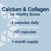 Life Extension Bone Strength Collagen Formula, Calcium Collagen chelate, Calcium fructoborate, Vitamin D3, Magnesium Citrate, Silicon, Boron, Gluten-Free, Non-GMO, 120 Capsules view 4