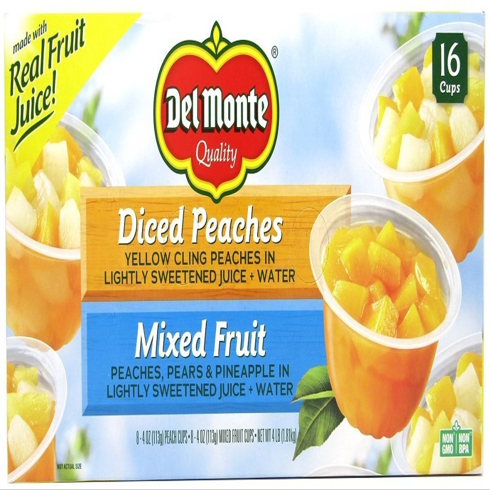 Del Monte Fruit Cups Variety - 16/4 oz. cups