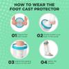 100% Waterproof Adult Cast Covers for Shower Leg, Resuable 28" Long,Easy to wear, Cast shower cover leg,foot bag for showering, post surgery waterproof foot boot covers, Plastic bag to cover leg view 4