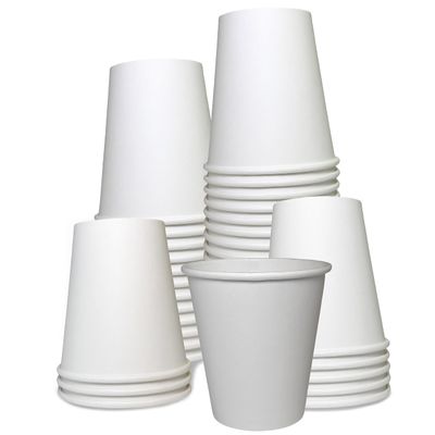 2 Pack of 250 ct - White Hot Drink Paper Cups 10 oz by EcoQuality - Disposable Coffee Cups, Recyclable, Compostable, Great for Office, Breakrooms, Restaurants, Coffee Shops, Tea Shops, Latte, Chai