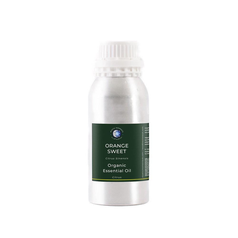 Mystic Moments | Organic Orange Sweet Essential Oil 500g - Pure & Natural Oil for Diffusers, Aromatherapy & Massage Blends Vegan GMO Free