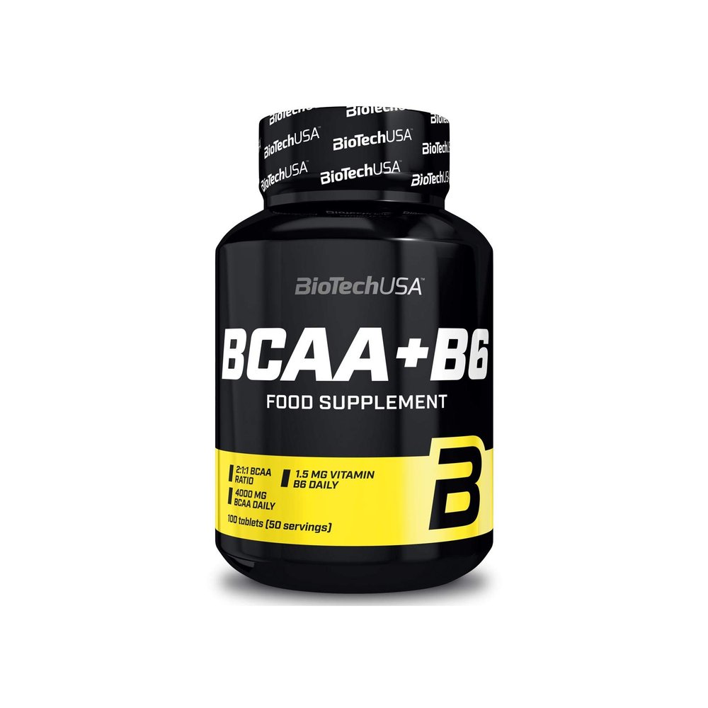 Post Workout Recovery for Muscle Recovery and Muscle Building BIOTECH USA BCAA + B6 Amino Acid, 100/200 Tabs. (100)