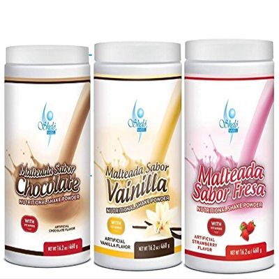 Malteada Sabor Chocolate-Fresa-Vainilla Nutritional Shake Powder/Malteada Nutritiva en Polvo Shel NABEL (Fresa/Straberry)