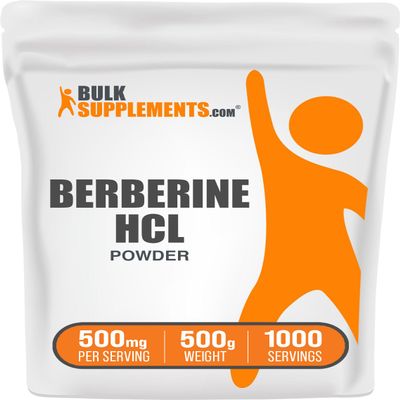 BulkSupplements.com Berberine HCl Powder - Berberine Supplement, Berberine Powder - Gluten Free, 500mg per Serving, 500g (1.1 lbs) (Pack of 1)