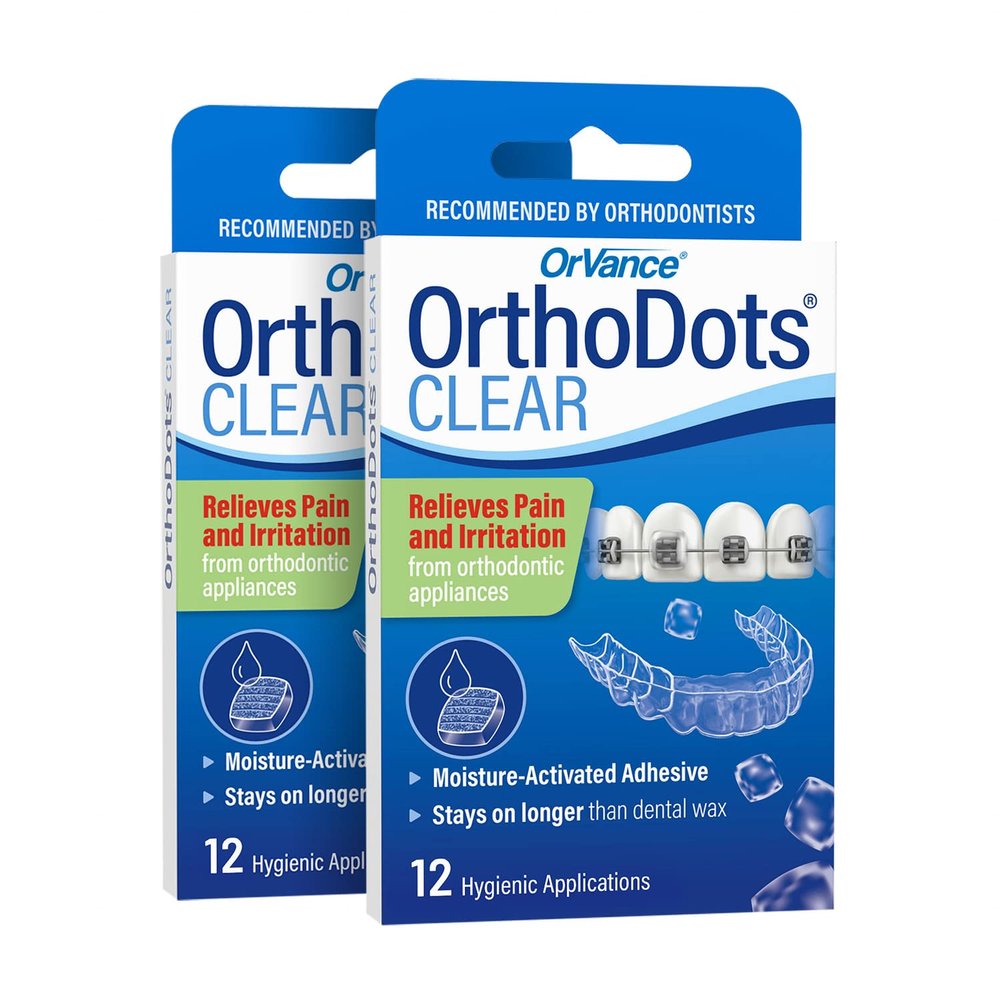 OrthoDots Clear 24-Hour Protection | Sticks Better Than Dental Wax | Moisture Activated Braces Wax Alternative for Pain Caused by Braces, Clear Aligner Trays, and Other Orthodontic Appliances