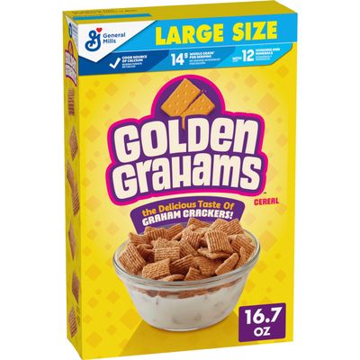 Golden Grahams Breakfast Cereal, Graham Cracker Taste, Made with Whole Grain, Large Size, 16.7 oz