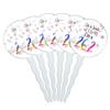 26.2 Marathon Scale of 1 to 10 Rainbow Runner Cupcake Picks Toppers Decoration Set of 6 view 1