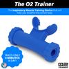 Bas Rutten O2Trainer: Breathing Muscle Training Device  Lung Power & Endurance Tool for Athletes, Singers & High-Altitude Performance  Diaphragmatic Respiratory Trainer  16 Resistance Caps  Blue view 2