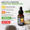 (2 Pack) Organic Vitamin D3 K2 Drops with MCT Oil Omega 3, 5000 IU, Maximum Strength Vitamin D Liquid, No Fillers, Non-GMO Liquid D3 for Faster Absorption and Immune Support (Unflavored, 2 Fl Oz) view 3