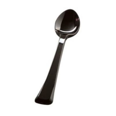 500 4" Disposable Mini Dessert Spoons Black Appetizers Tastings Spoons Plastic Black Spoons Flatware Cutlery Ice Crem Spoon