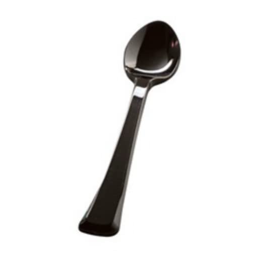 500 4" Disposable Mini Dessert Spoons Black Appetizers Tastings Spoons Plastic Black Spoons Flatware Cutlery Ice Crem Spoon
