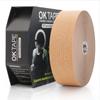 (2in X 103 Feet) OK TAPE PRO Bulk Kinesiology Tape, Original Elastic Latex Free Kinesiology Therapeutic Tape, Free Cut Printed, Beige+Beige view 1