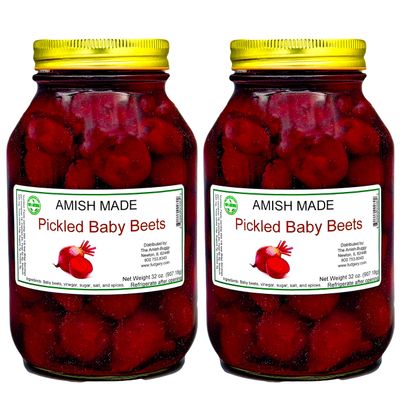 Amish Pickled Baby Beets - TWO - 32 Oz Jar