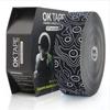 (2in X 103 Feet) OK TAPE PRO Bulk Kinesiology Tape, Original Elastic Latex Free Kinesiology Therapeutic Tape, Free Cut Printed, Black+White view 1