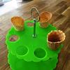 Ice Cream Cone Stand by Super Cool Creation, Lime Green - 4 Hole view 2