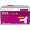 Simply Right Maximum Absorbency Pads - Long - 156 ct. view 1