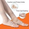 Povihome Elasticated Malleolar Sleeve with Two Gel Pads for Ankle Bone Cushioning & Protector, Great for Running, Skating, Cleats and Athletic Footwear - 1 Pair view 3