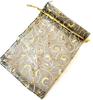 100pcs Sheer Organza Bag Eyelash Print Wedding Favor Bags 3.5x4.5'' Luxury Jewelry Candy Gift Card Bags with Gold Line Drawstring Pouches (Black) view 2