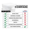 100 Pack Extra Thick Magic Cleaning Sponges - Eraser Sponge for All Surfaces - Double Thickness - Kitchen-Bathroom-Furniture-Leather-Car-Steel - Just Add Water - Melamine - Universal Cleaner view 4