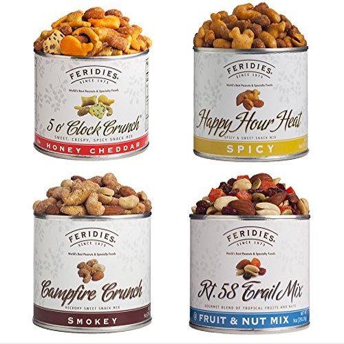 FERIDIES Sweet and Spicy Snack and Trail Mix Assortment (Rt.58 Trail Mix, Campfire Crunch, Happy Hour Heat, and 5'O Clock Crunch)