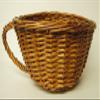 Stained Willow Coffee Cup Shaped Basket 8 Inches view 1