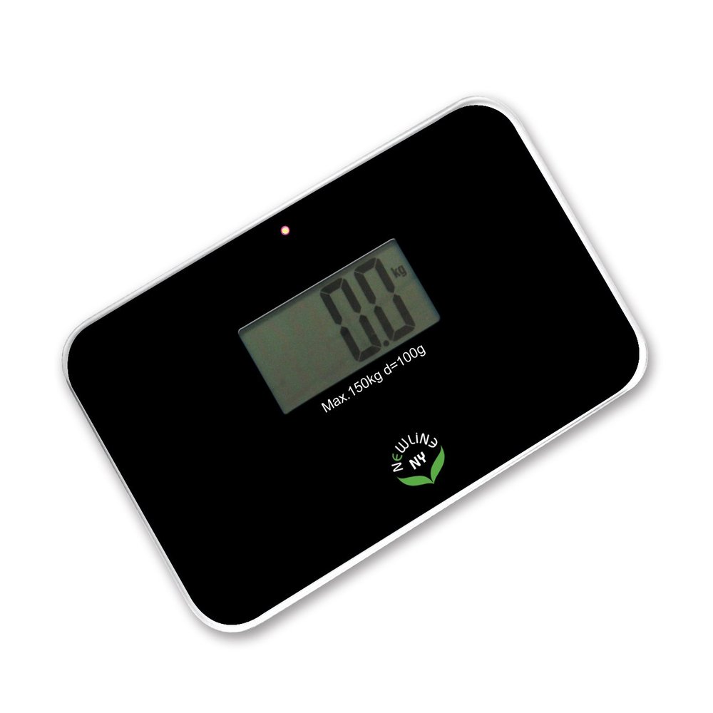 NewlineNY Auto Step On Super Mini Travel Bathroom Scale, 5.25" x 8.5" SBB0638SM: Black